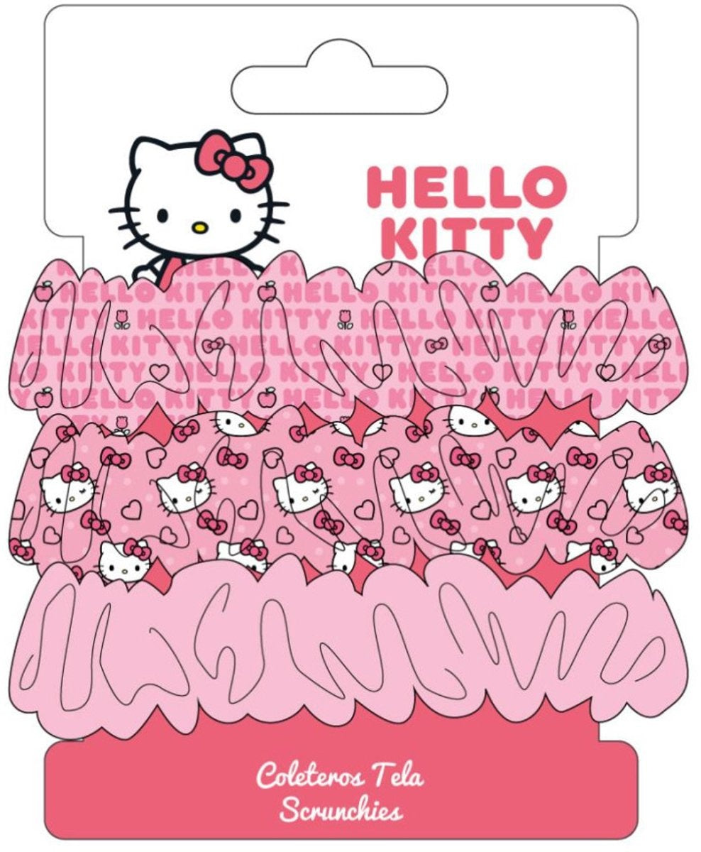 Hello kitty scrunchie haarbandset van 3