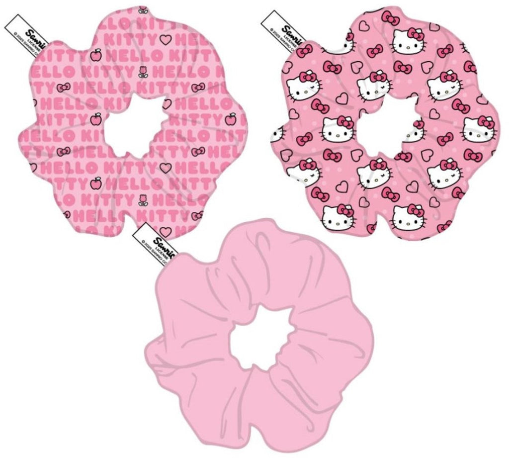 Hello kitty scrunchie haarbandset van 3