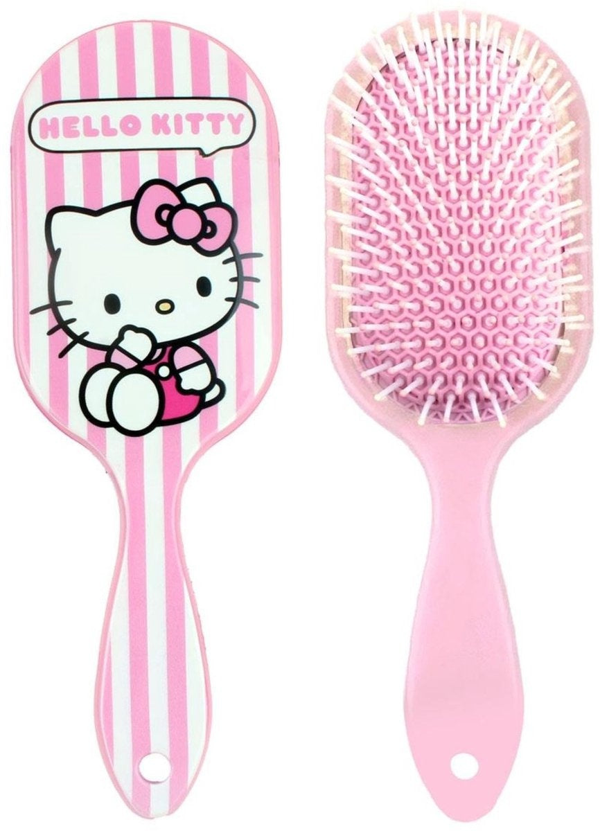Hello kitty stripes haarborstel 20 cm