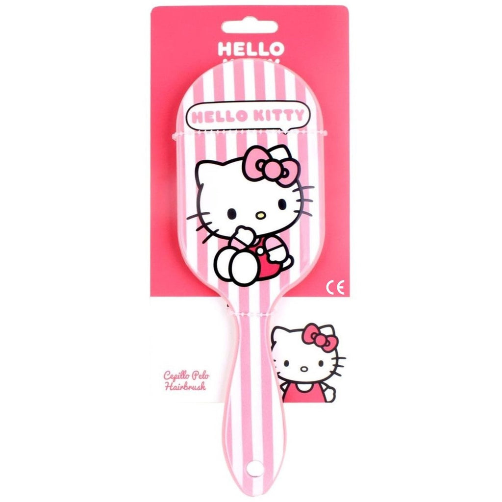 Hello kitty stripes haarborstel 20 cm