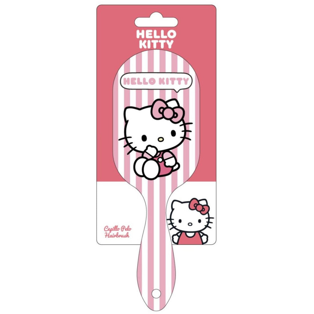 Hello kitty stripes haarborstel 20 cm