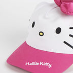 Hello kitty pet – kinder pet met strik – roze/wit – meisjes