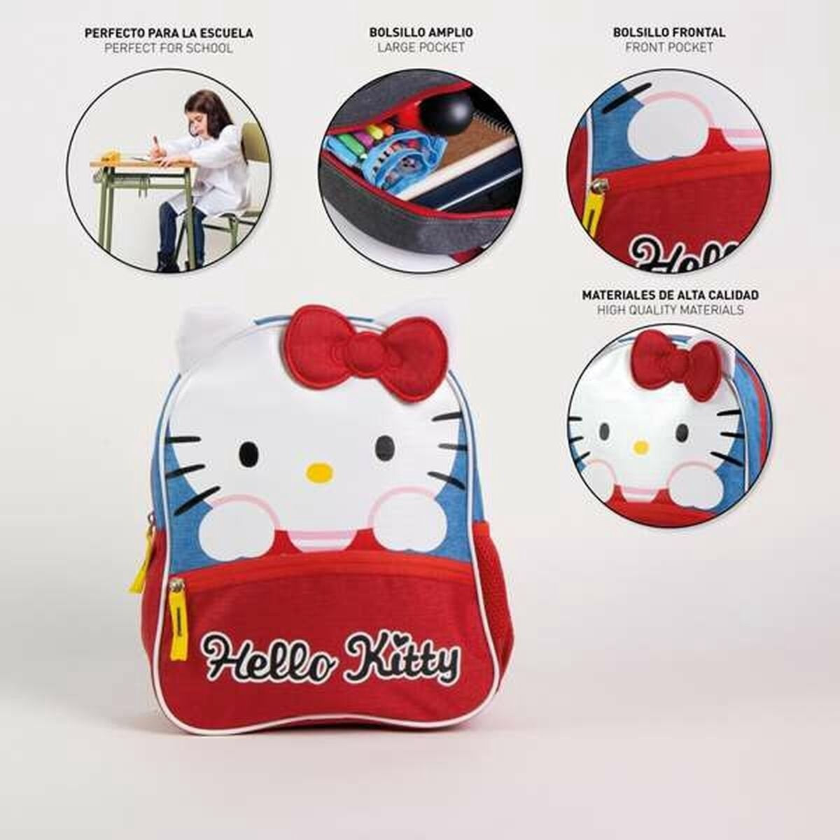Schoolrugzak hello kitty blauw