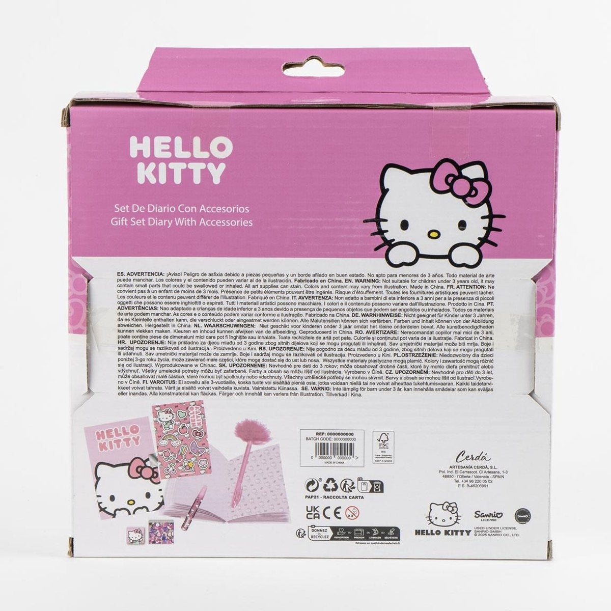 Hello kitty dagboek cadeauset meisjes – met slot, pen en accessoires