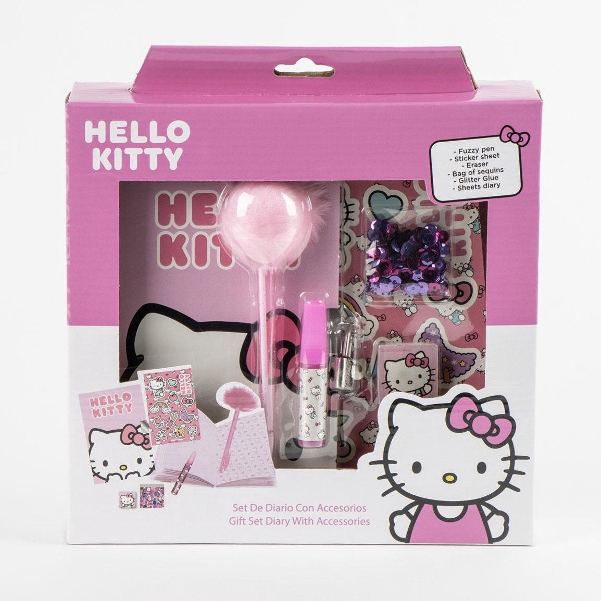 Hello kitty dagboek cadeauset meisjes – met slot, pen en accessoires