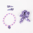 Haaraccessoires hello kitty paars 4 onderdelen