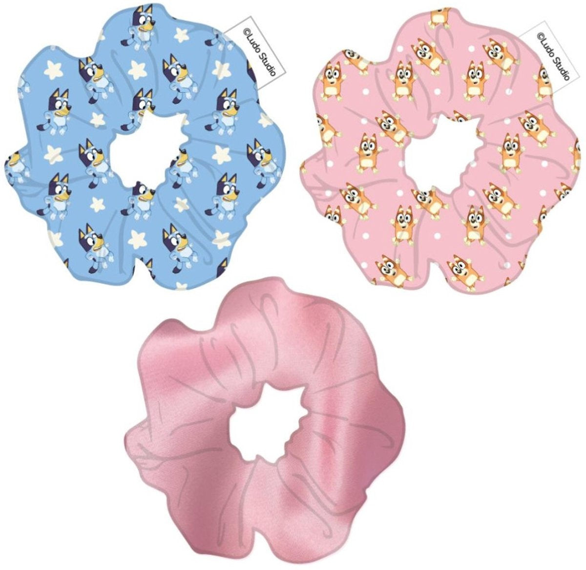 Haarelastiek bluey blauw 3 onderdelen