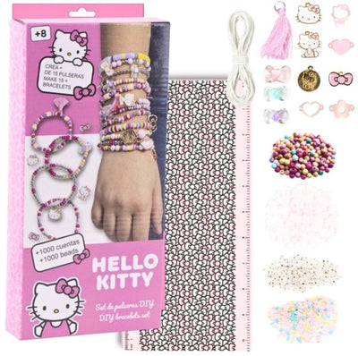 Hello kitty armbandjes maken set – diy kralen set – 1000+ kralen – knutselen meisjes en jongens – creatief speelgoed