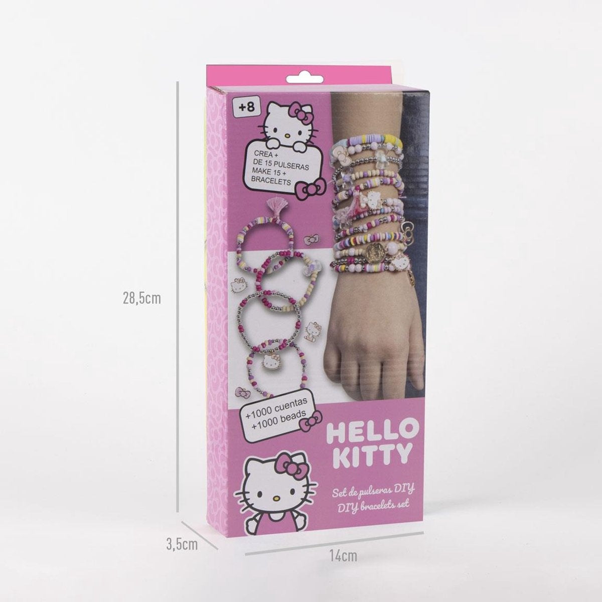 Hello kitty armbandjes maken set – diy kralen set – 1000+ kralen – knutselen meisjes en jongens – creatief speelgoed