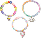 Hello kitty armbandjes maken set meisjes – diy sieraden set kinderen met kralen, bedels en koord
