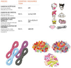Hello kitty armbandjes maken set meisjes – diy sieraden set kinderen met kralen, bedels en koord