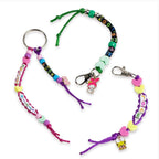 Hello kitty diy armbandjes en sleutelhangers set – 250+ kralen – inclusief bedels, koorden, clips en telefoonhanger – knutselset kinderen