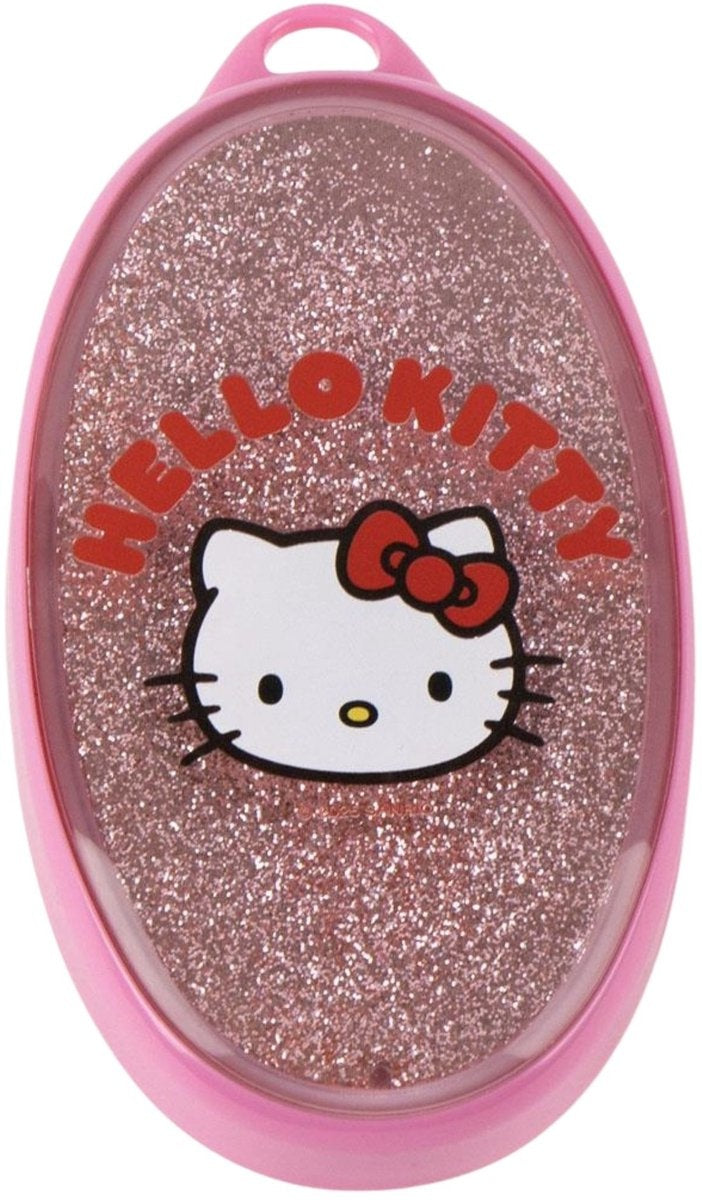 Hello kitty roze glitter haarborstel 13 cm