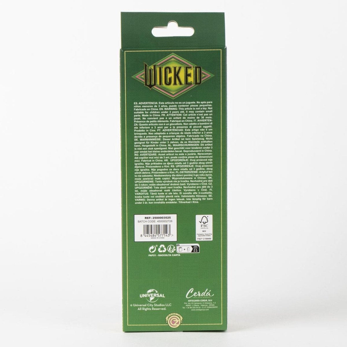 Wicked wicked logo unisex haarborstel – meerkleurig – standard