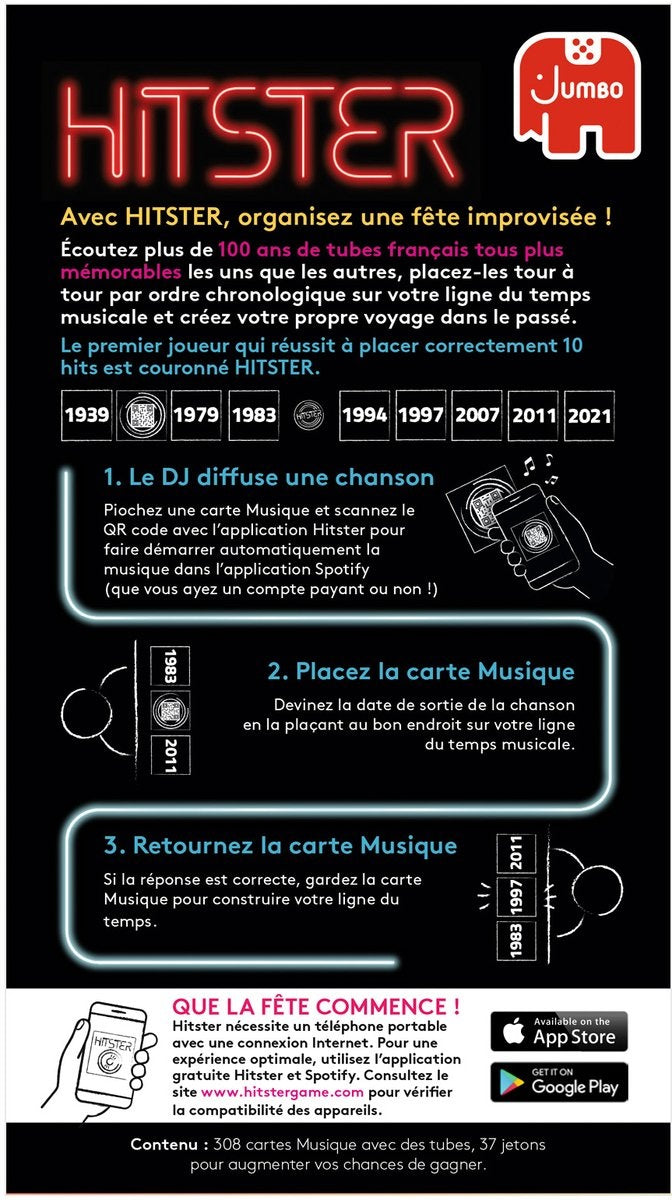 Jumbo – hitster – chansons françaises – franstalig partyspel – actiespel