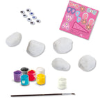 Ses creative – hobby pink – stenen schilderen – knutselen meisjes – 6 kleuren verf, penseel, gekleurde prints – vanaf 5 jaar