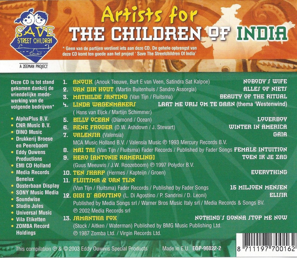 Artists for the children of india – CD
