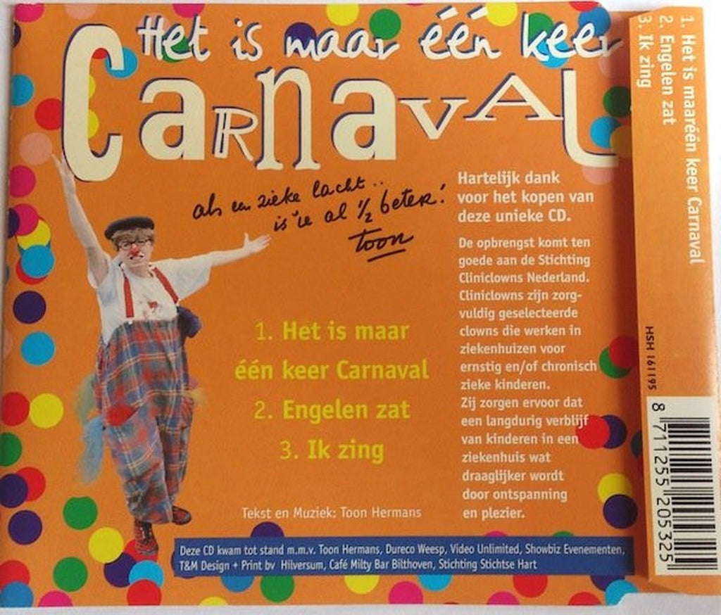 Infuus met chocolade-melk – het is maar een keer carnaval – CD
