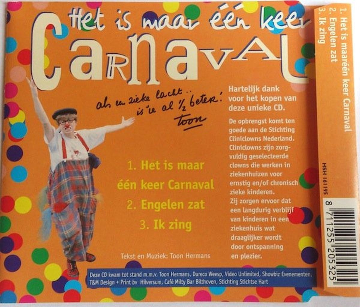 Infuus met chocolade-melk – het is maar een keer carnaval – CD