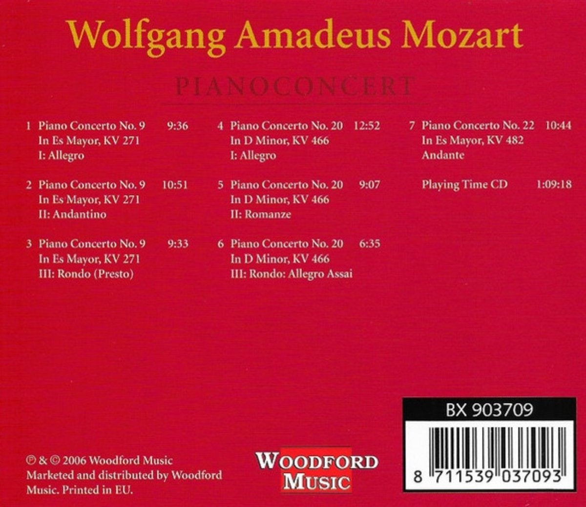 Wolfgang amadeus mozart – pianoconcert – 250 years jubilee edition – 3 – CD