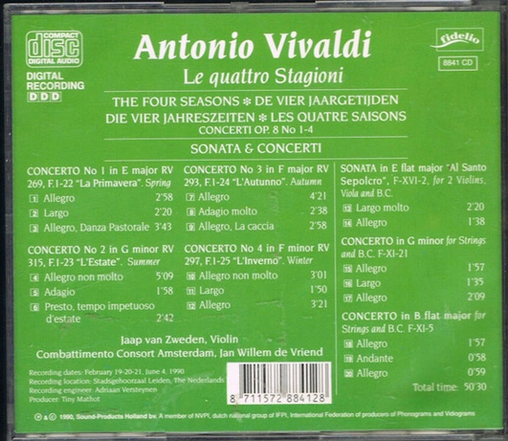 Vivaldi: le quattro stagioni – CD