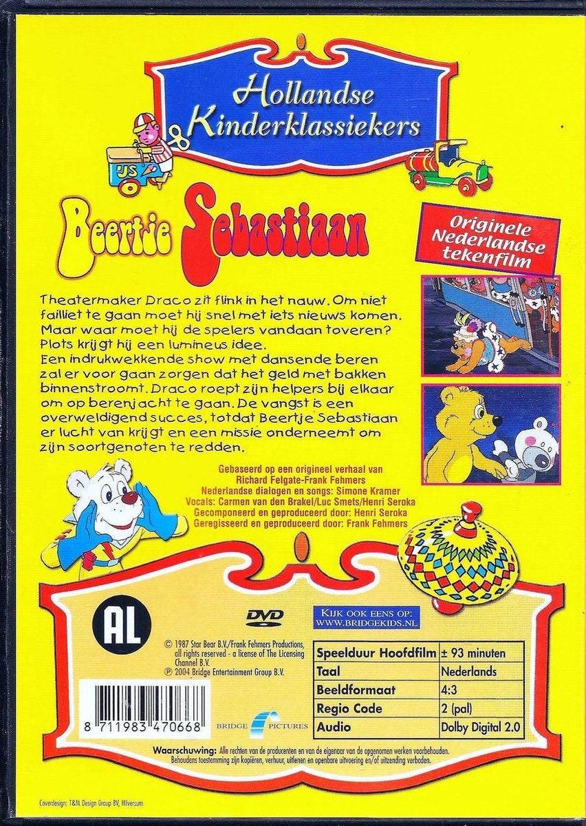 Beertje sebastiaan – een beregoeie tekenfilm – DVD