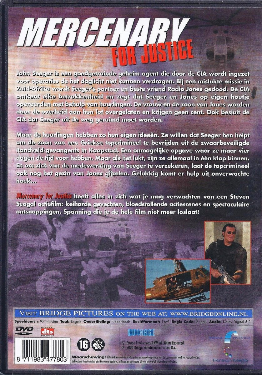 Speelfilm – mercenary for justice – DVD