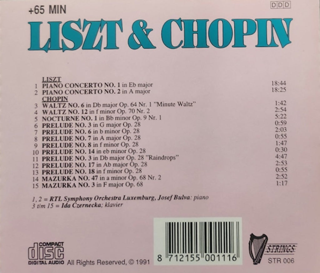 Liszt & chopin – piano concerto no 1 – CD