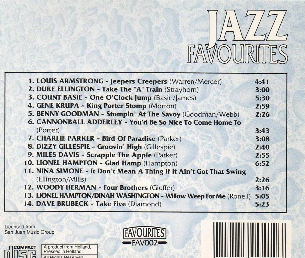 Jazz favourites – CD