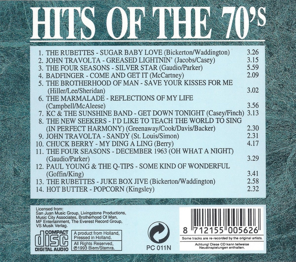 Hits of the 70's – CD