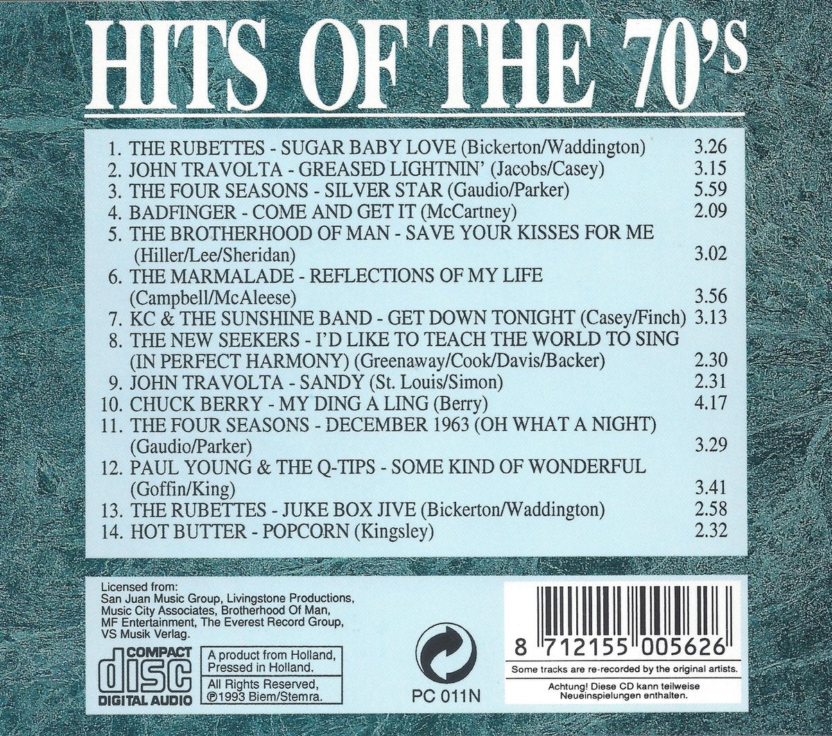 Hits of the 70's – CD
