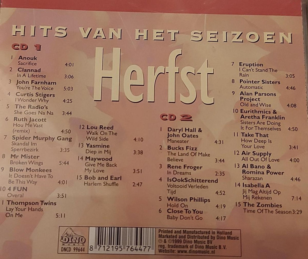 Hits van het seizoen – herfst – CD