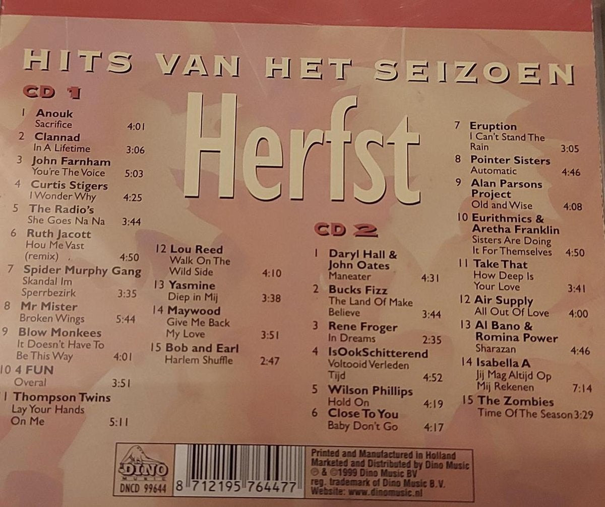 Hits van het seizoen – herfst – CD