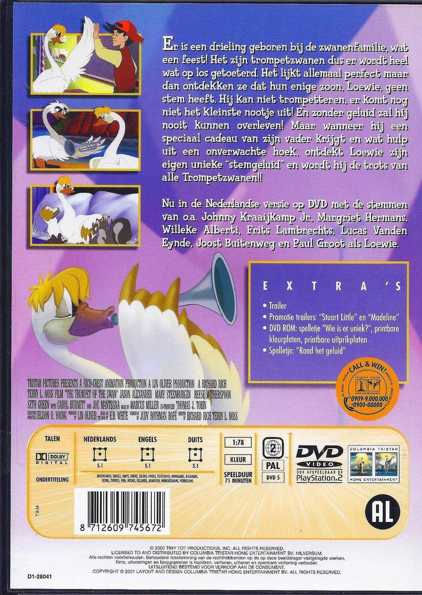 Speelfilm – loewie de zwaan zonder st – DVD