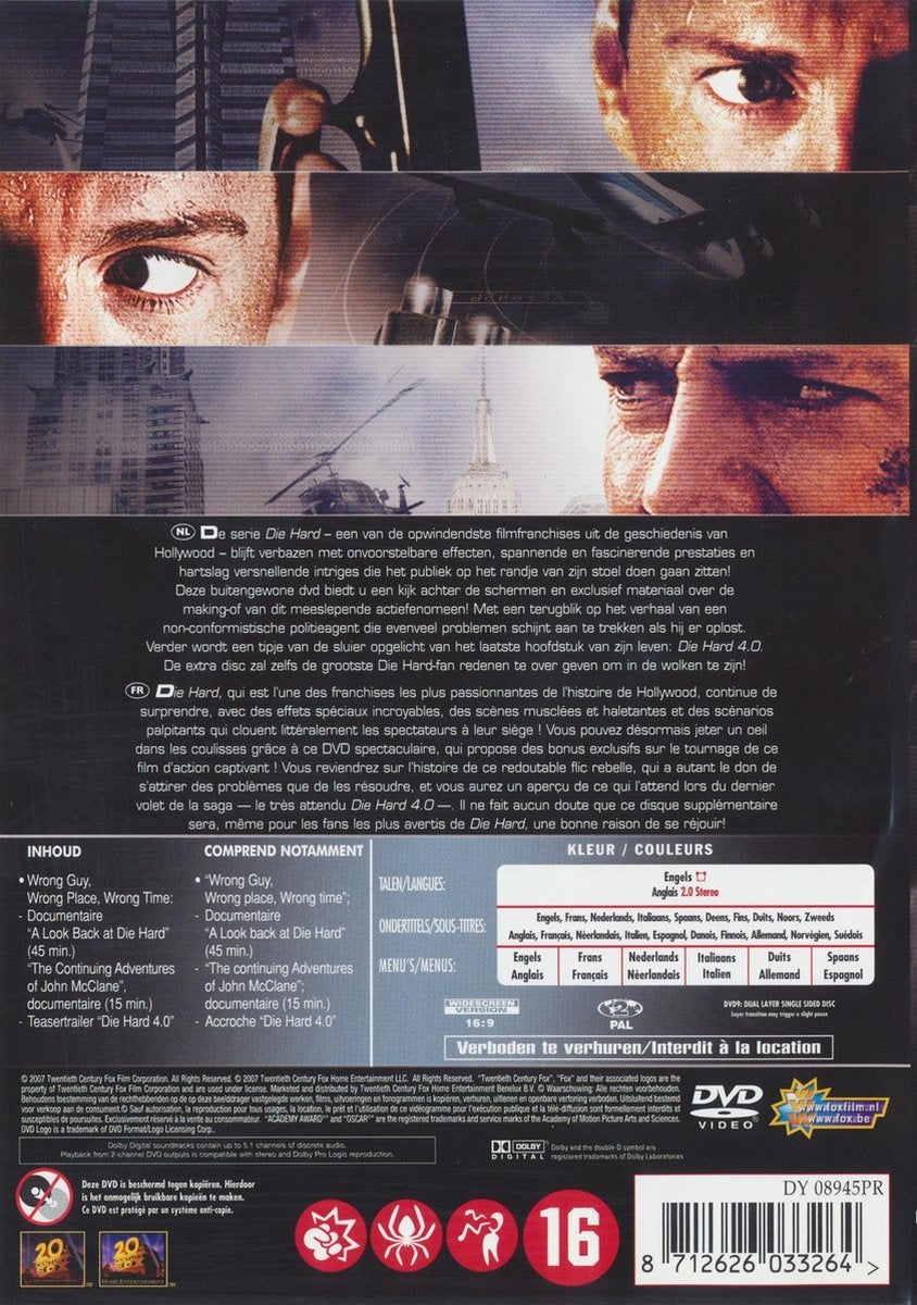 Die hard collection bonus disc – DVD