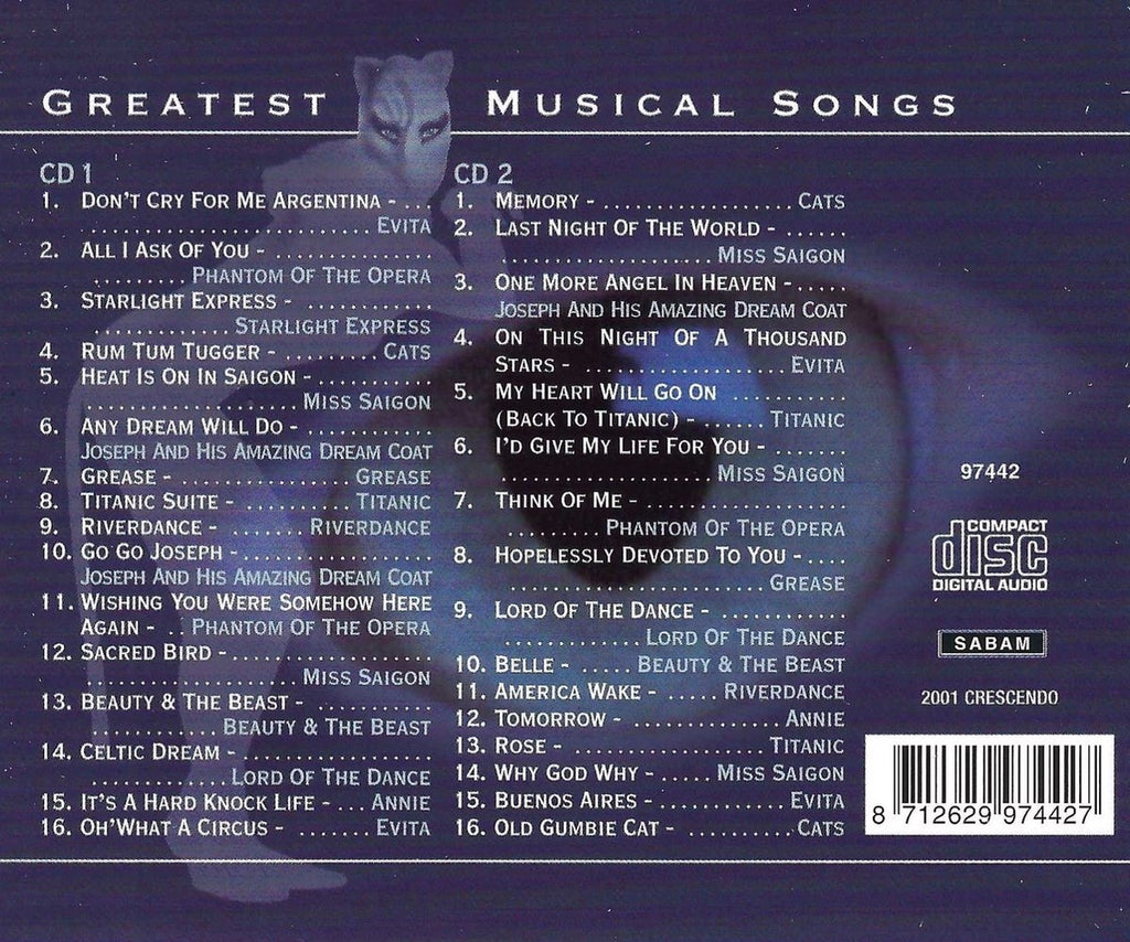 Greatest musical songs – CD
