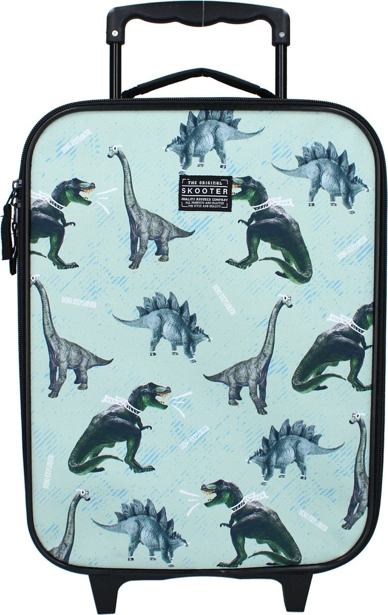 Skooter boundless trolley koffer – blauw – dino – reiskoffer