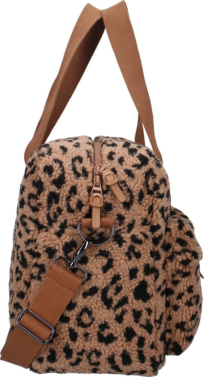 Kidzroom care carry allure luiertas – beige – teddy – verschoonmatje – verstelbare schouderband – ophanglussen kinderwagen