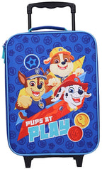 Paw patrol puptastic days trolley koffer – handbagage kind – softcase – 14 liter – 47 x 31 x 14 cm – blauw