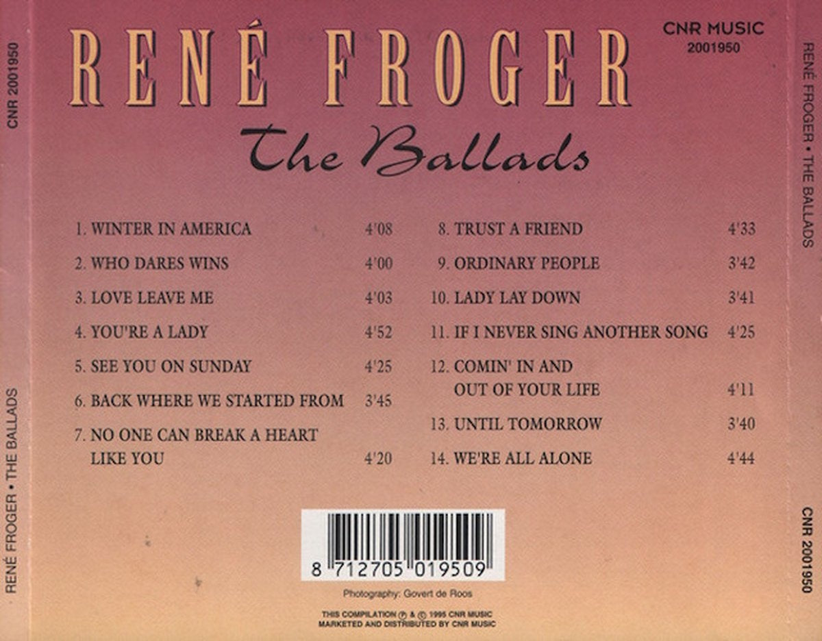 Rene froger – the ballads – CD