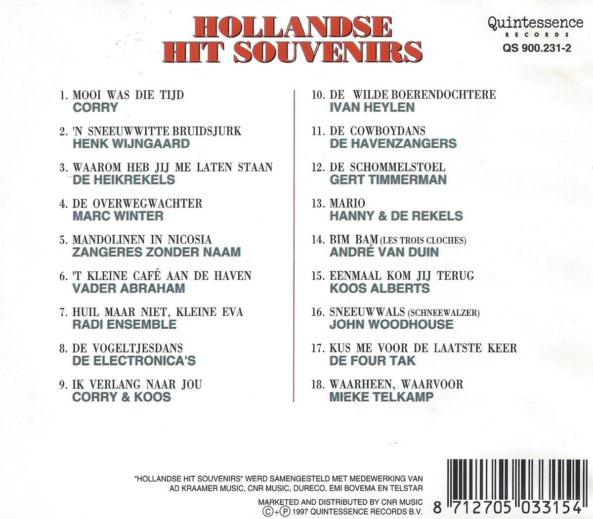 Hollandse hit souvenirs – CD