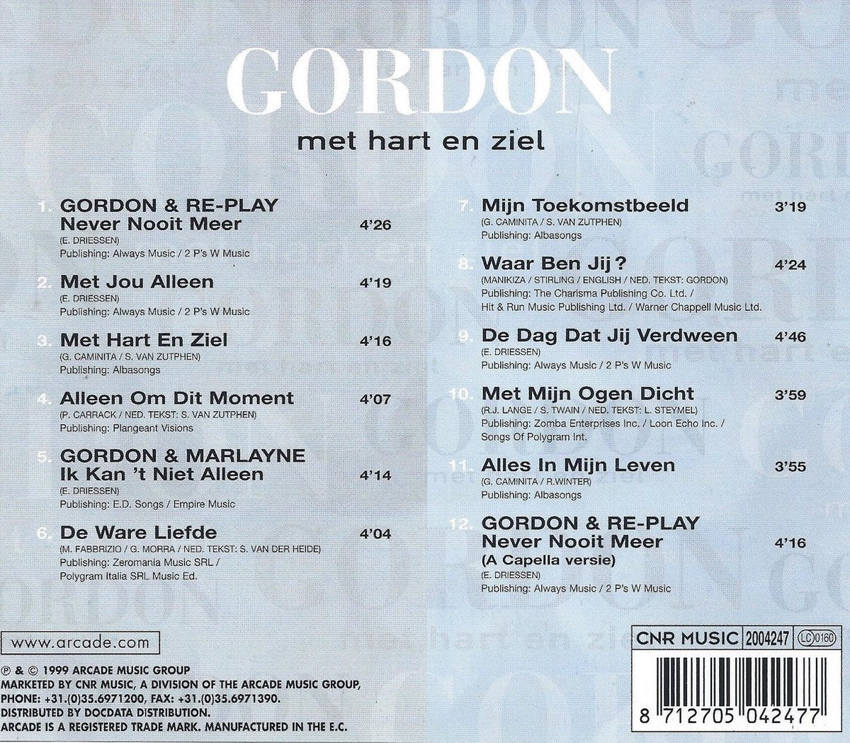 Met hart en ziel – CD