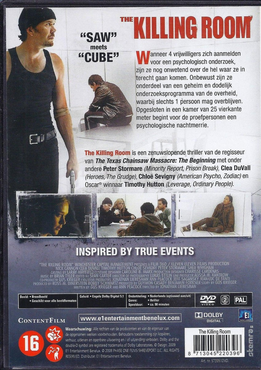 Speelfilm – killing room – DVD