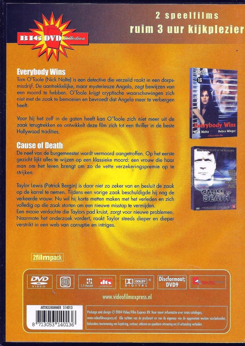 Everybody wins & cause of death (2-film-pack) – DVD