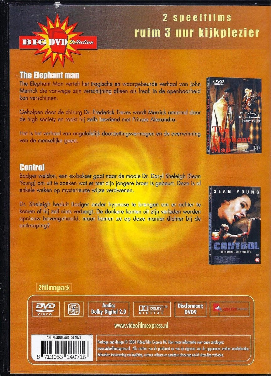 Elephant man – control 2 films op 1 DVD special edition