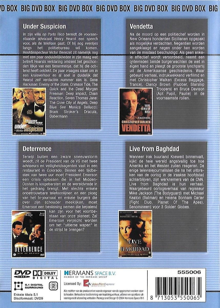 4 films ( under suspicion – vendetta – deterrence – live from baghdad ) – DVD