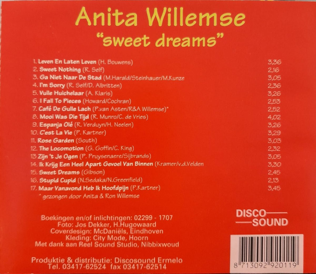 Anita willemse – sweet dreams – CD