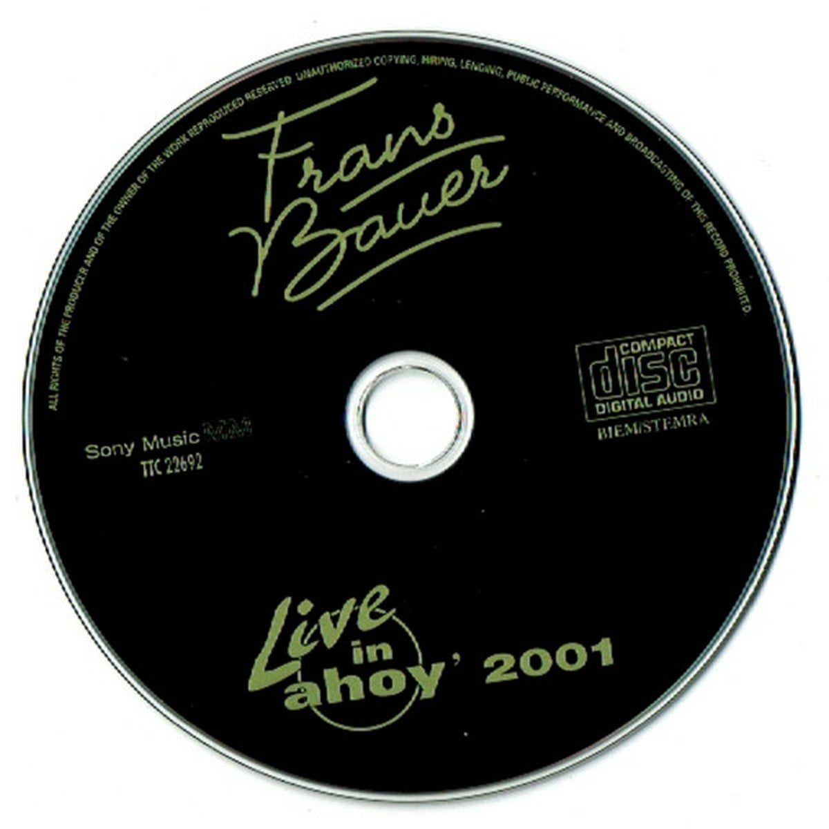 Live in ahoy 2001 – CD + bonus DVD