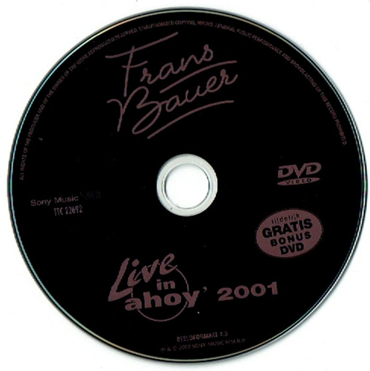 Live in ahoy 2001 – CD + bonus DVD