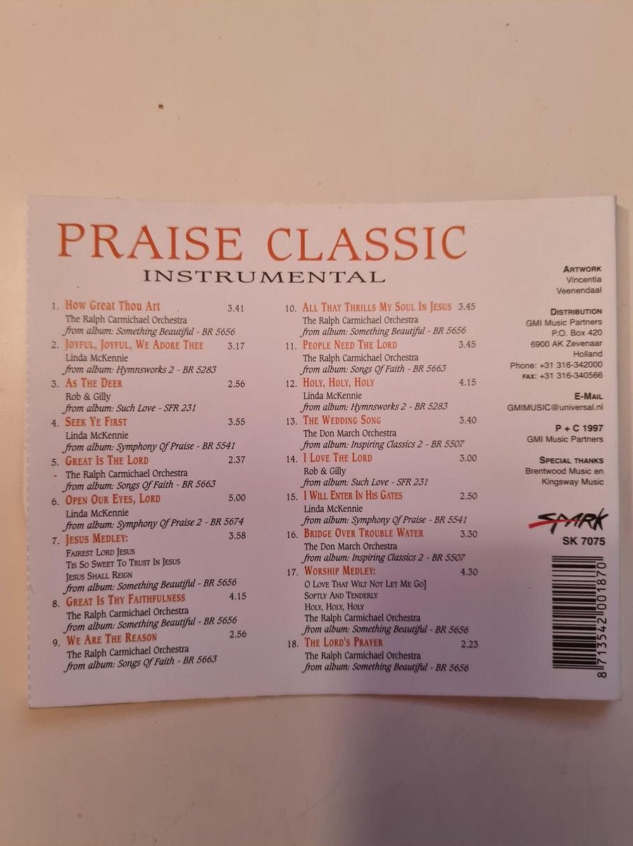Praise classic instrumental – CD